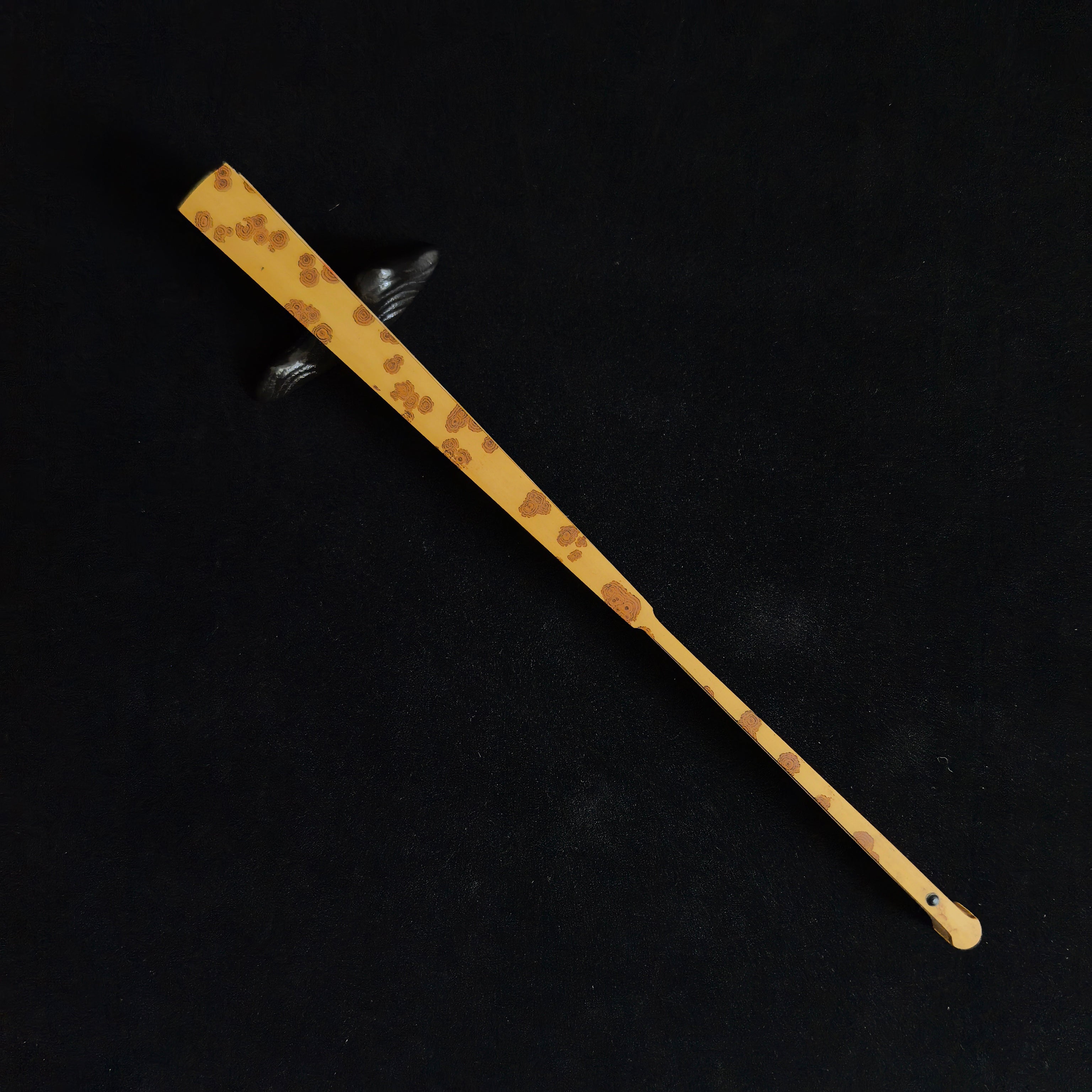 [Master Shen Changrong] Yunfei Cloud-Spotted Bamboo Fan - Qing-Dynasty "Temple Gate" & Horse Tooth Head (9.5 Inch / 16 Ribs) | 安吉沈昌榮手作 雲妃竹 清式廟門 馬牙頭 9.5寸16方2.0