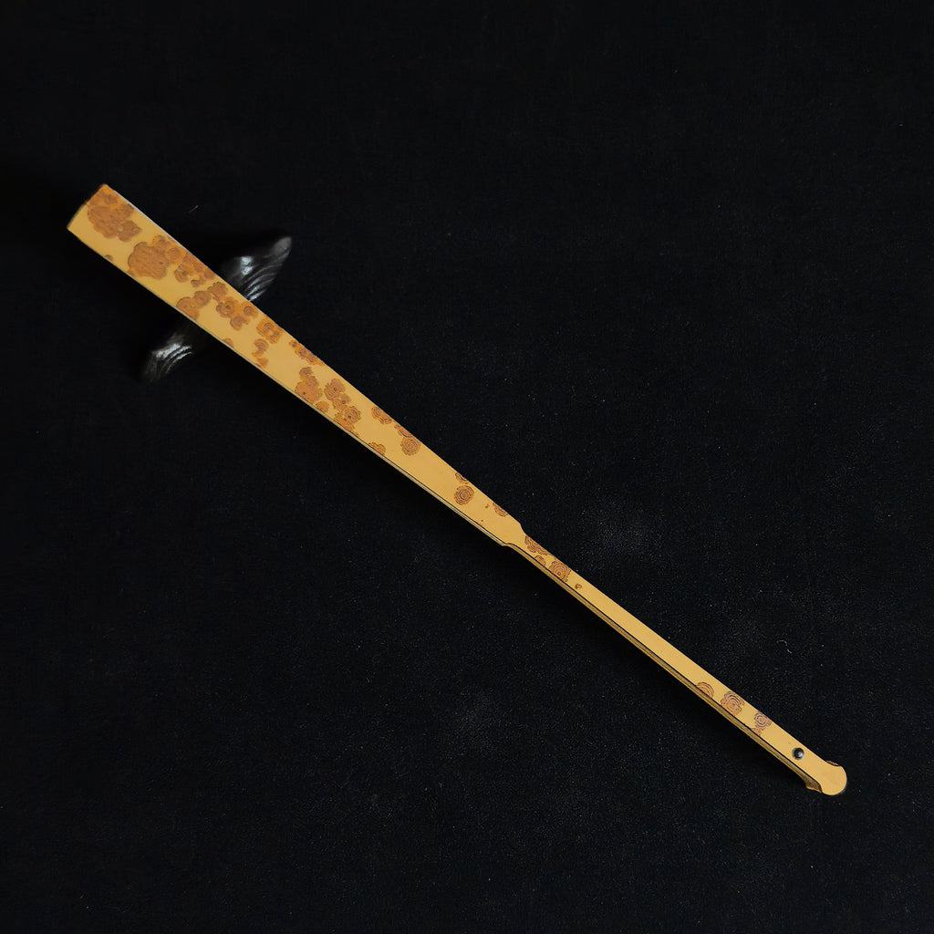 [Master Shen Changrong] Yunfei Cloud-Spotted Bamboo Fan - Qing-Dynasty "Temple Gate" & Horse Tooth Head (9.5 Inch / 16 Ribs) | 安吉沈昌榮手作 雲妃竹 清式廟門 馬牙頭 9.5寸16方2.0