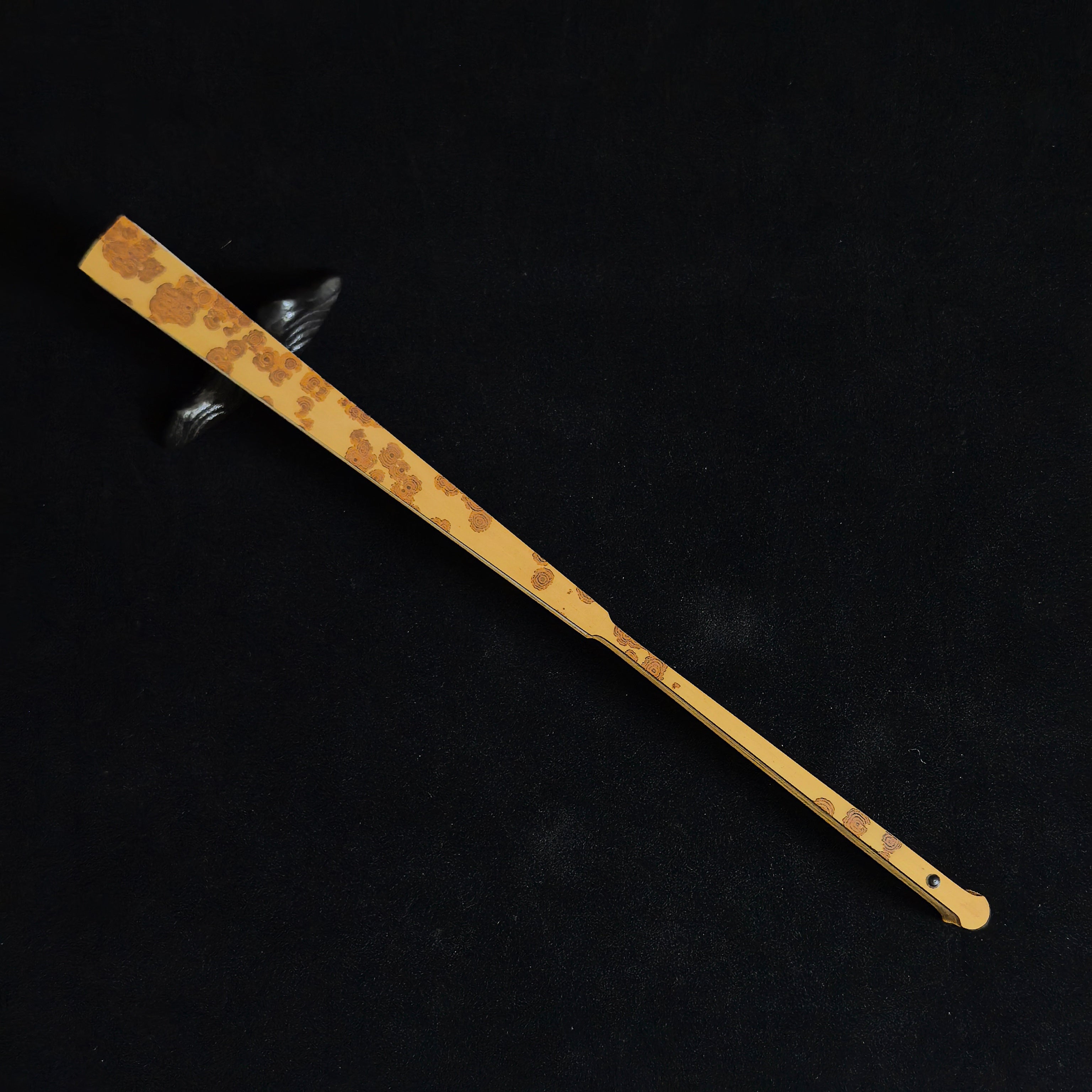 [Master Shen Changrong] Yunfei Cloud-Spotted Bamboo Fan - Qing-Dynasty "Temple Gate" & Horse Tooth Head (9.5 Inch / 16 Ribs) | 安吉沈昌榮手作 雲妃竹 清式廟門 馬牙頭 9.5寸16方2.0