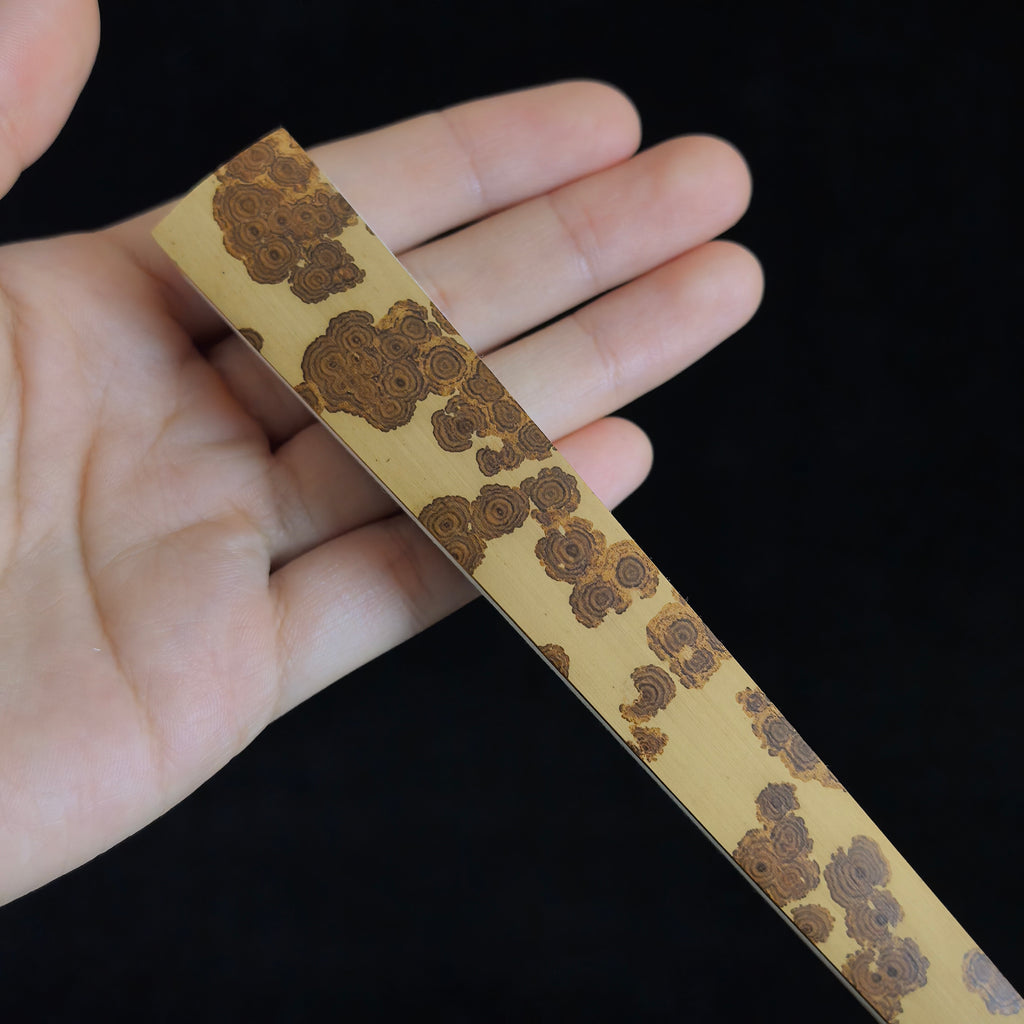[Master Shen Changrong] Yunfei Cloud-Spotted Bamboo Fan - Qing-Dynasty "Temple Gate" & Horse Tooth Head (9.5 Inch / 16 Ribs) | 安吉沈昌榮手作 雲妃竹 清式廟門 馬牙頭 9.5寸16方2.0
