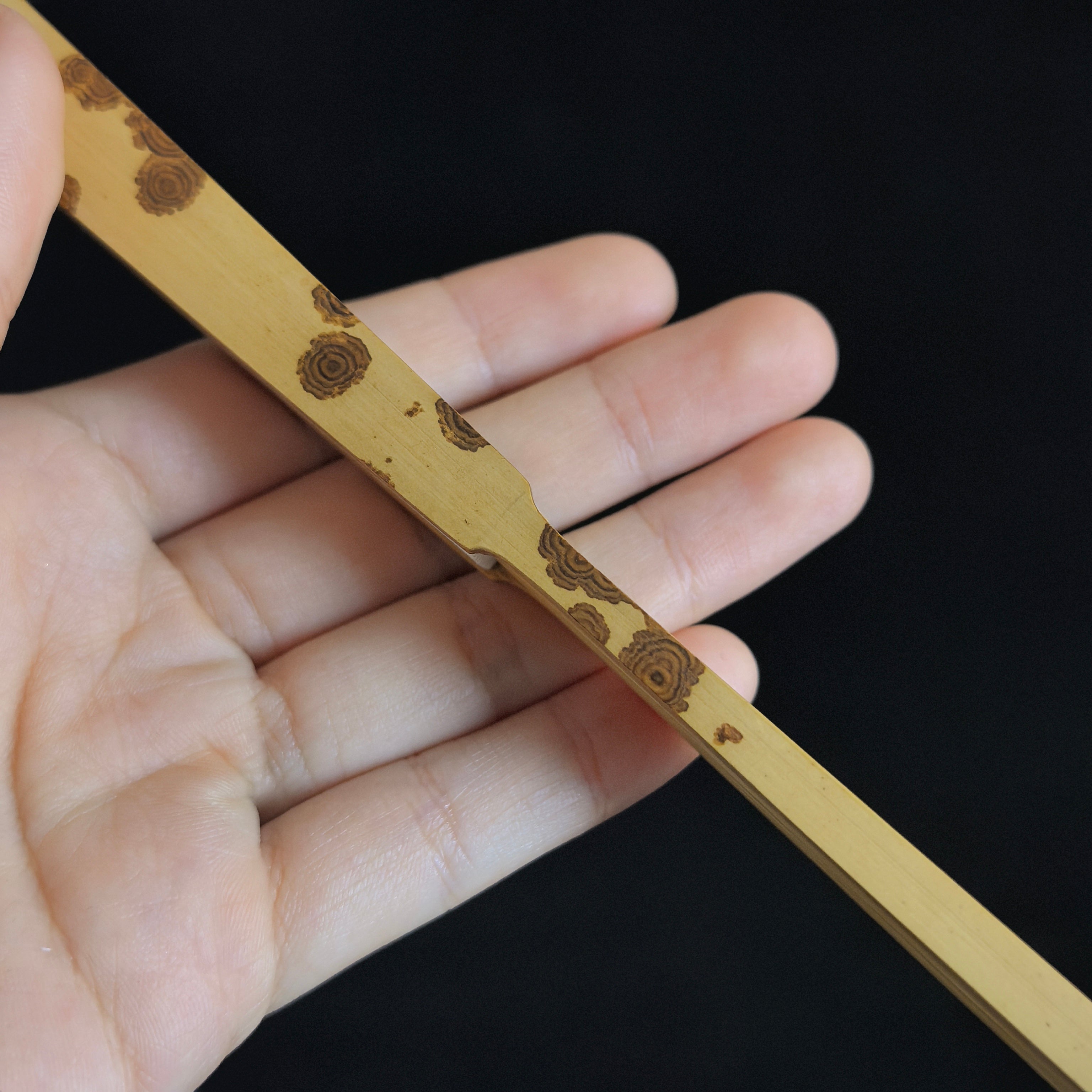 [Master Shen Changrong] Yunfei Cloud-Spotted Bamboo Fan - Qing-Dynasty "Temple Gate" & Horse Tooth Head (9.5 Inch / 16 Ribs) | 安吉沈昌榮手作 雲妃竹 清式廟門 馬牙頭 9.5寸16方2.0