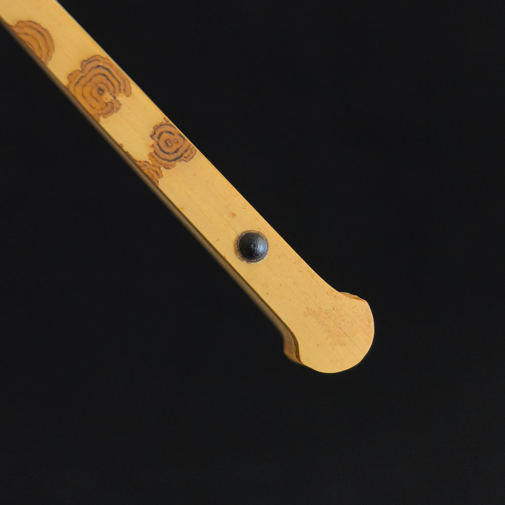 [Master Shen Changrong] Yunfei Cloud-Spotted Bamboo Fan - Qing-Dynasty "Temple Gate" & Horse Tooth Head (9.5 Inch / 16 Ribs) | 安吉沈昌榮手作 雲妃竹 清式廟門 馬牙頭 9.5寸16方2.0