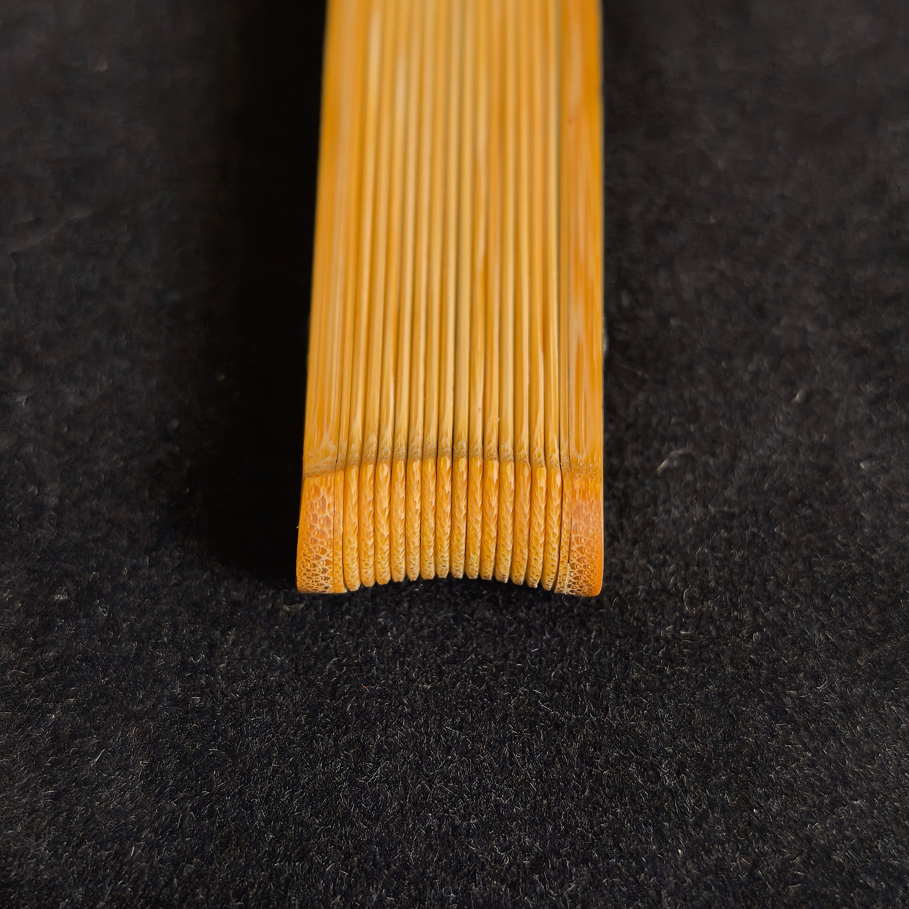 [Master Shen Changrong] Yunfei Cloud-Spotted Bamboo Fan - Qing-Dynasty "Temple Gate" & Horse Tooth Head (9.5 Inch / 16 Ribs) | 安吉沈昌榮手作 雲妃竹 清式廟門 馬牙頭 9.5寸16方2.0
