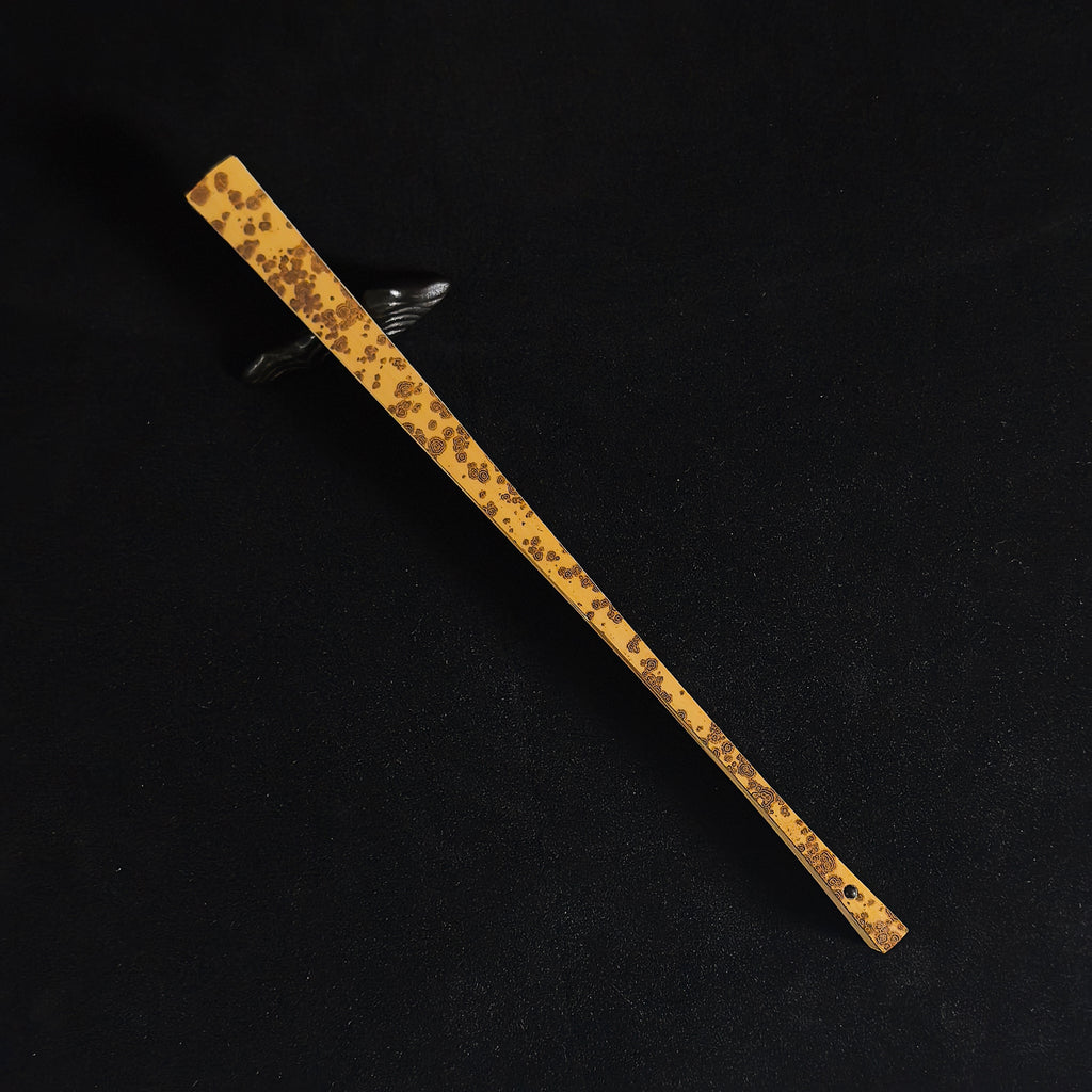 [Supervised by Master Fang Mingyi] Lüchun Yunfei Bamboo Fan - "Lantern Pole" Straight Square Head (9.5 Inch / 16 Ribs) | 方明義監製 雲妃綠春挑灯直方頭 9.5寸16方2.0