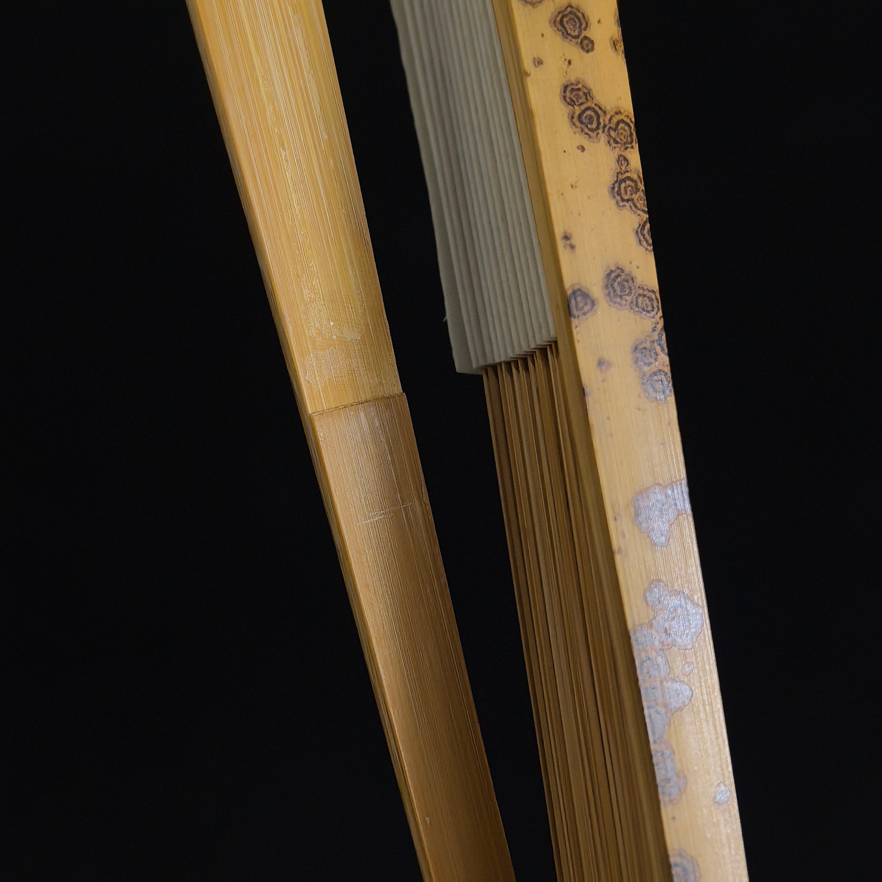 [Supervised by Master Fang Mingyi] Lüchun Yunfei Bamboo Fan - "Lantern Pole" Straight Square Head (9.5 Inch / 16 Ribs) | 方明義監製 雲妃綠春挑灯直方頭 9.5寸16方2.0