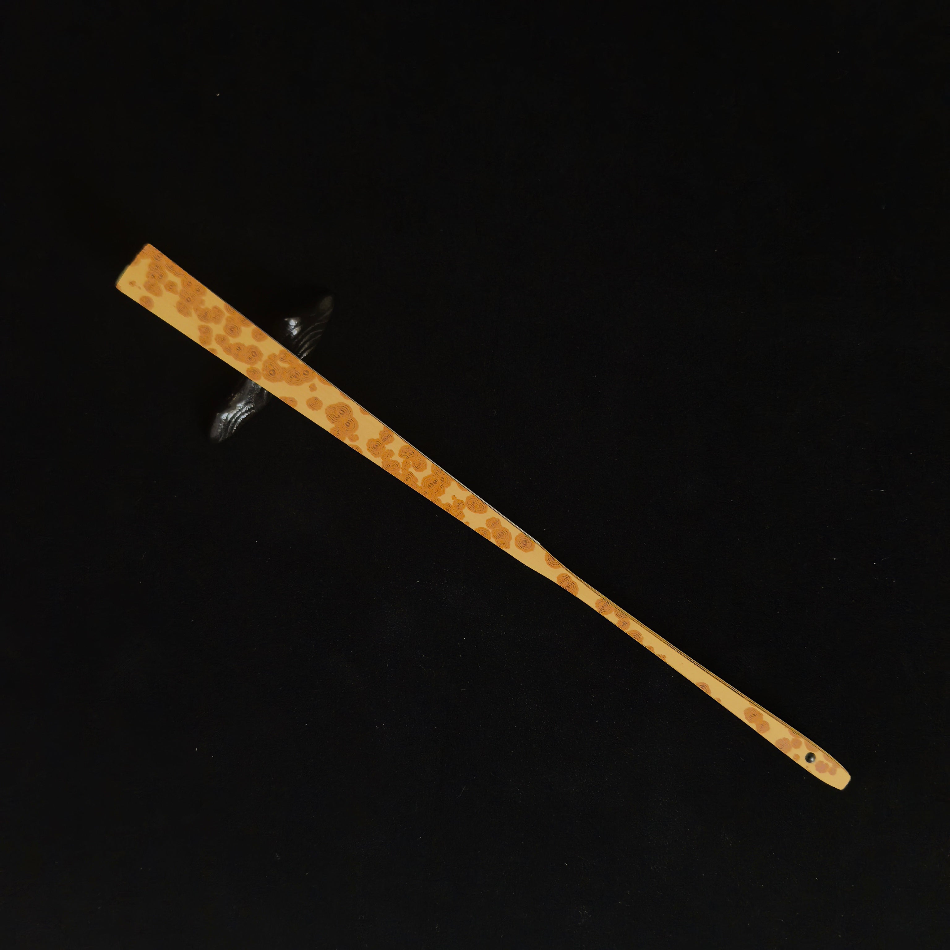 [Master Zhou Jian] Aged Meilu Spotted Bamboo Fan - "Lantern Pole" Straight Square Head (9.5 Inch / 16 Ribs) | 周健手作 老梅麓斑竹挑灯直方頭 9.5寸16方2.0