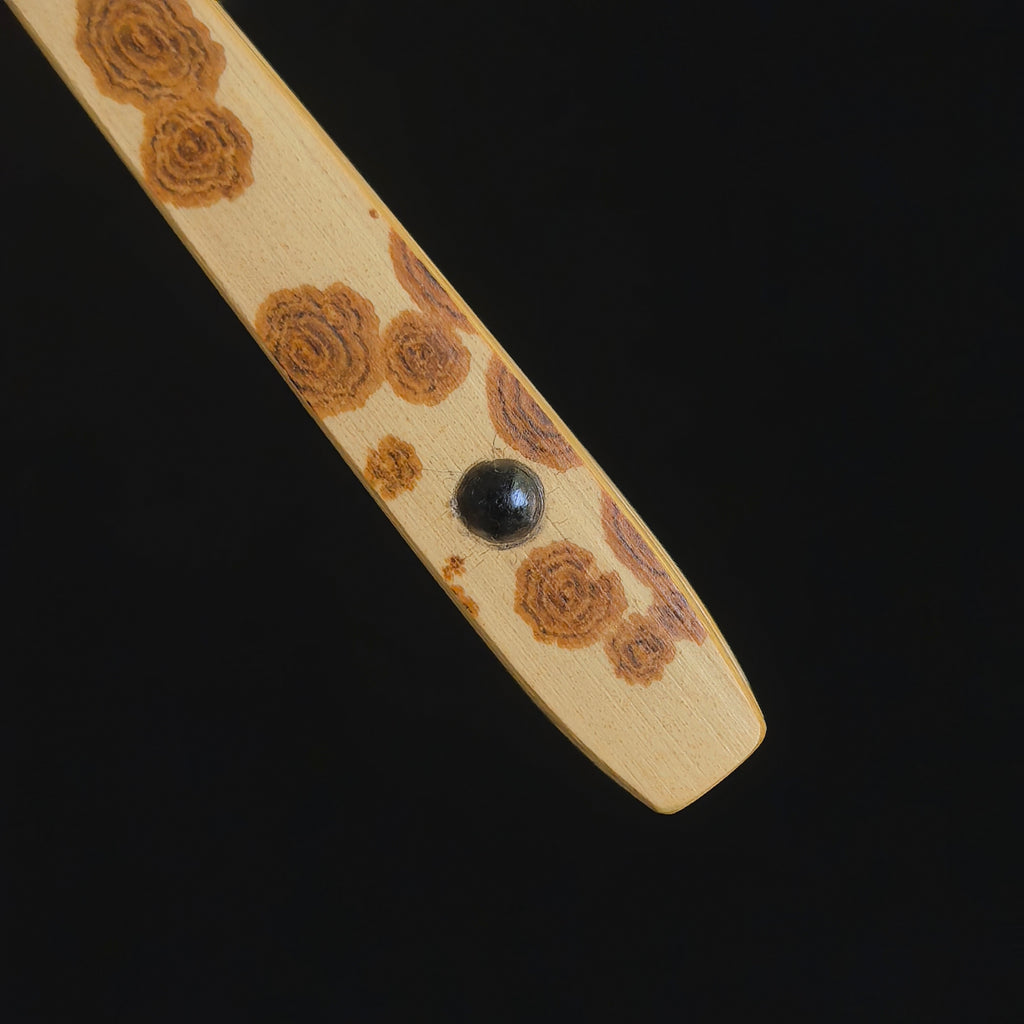 [Master Zhou Jian] Aged Meilu Spotted Bamboo Fan - "Lantern Pole" Straight Square Head (9.5 Inch / 16 Ribs) | 周健手作 老梅麓斑竹挑灯直方頭 9.5寸16方2.0