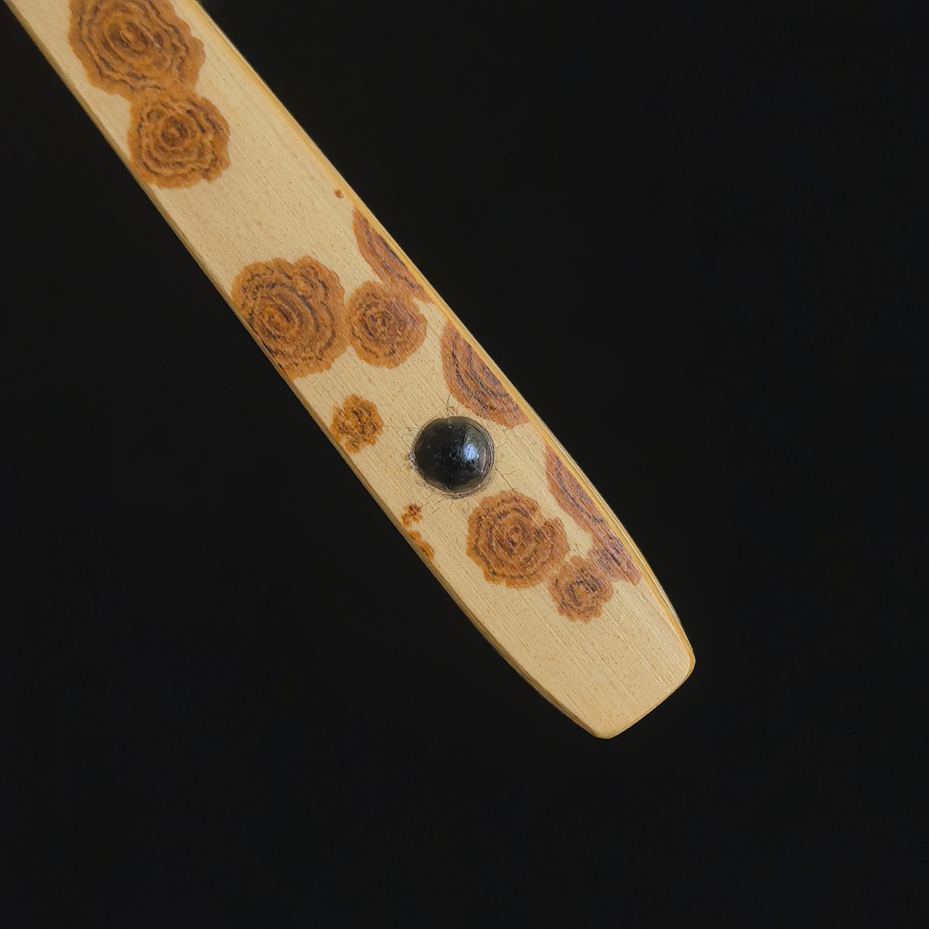 [Master Zhou Jian] Aged Meilu Spotted Bamboo Fan - "Lantern Pole" Straight Square Head (9.5 Inch / 16 Ribs) | 周健手作 老梅麓斑竹挑灯直方頭 9.5寸16方2.0