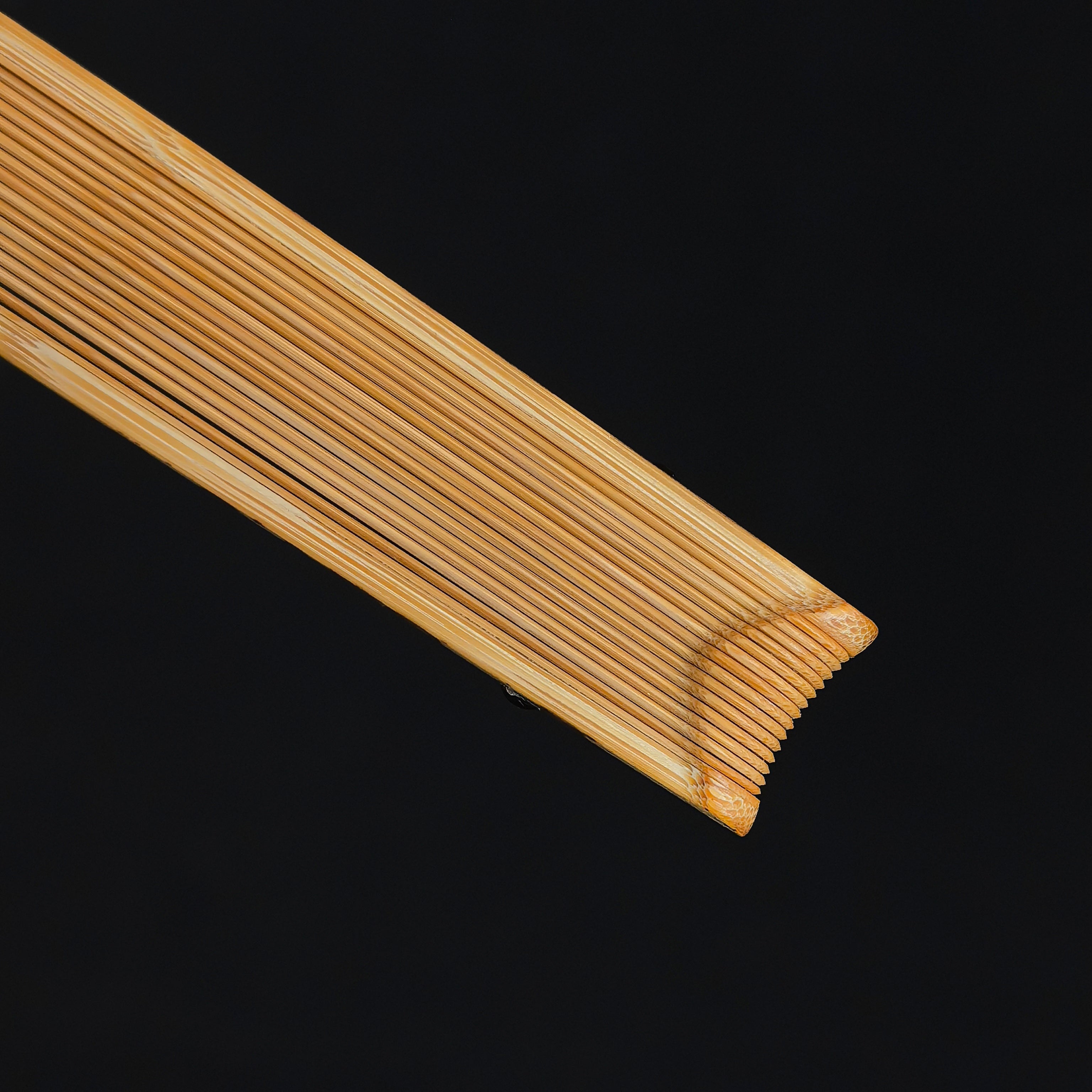 [Master Yu Quan] Aged Yunfei Bamboo Fan - Concealed Qing "Temple Gate" & Horse Tooth Head (9.5 Inch / 16 Ribs) | 余全手作 老雲妃竹 隱形清式廟門肩馬牙頭 9.5寸16方2.0