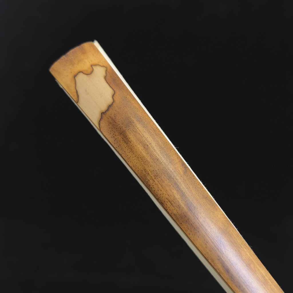 [Master Shen Changrong] Rare Butterfly-Spotted Bamboo Fan - Qing "Temple Gate" & Ming-Style Head (9.5 Inch / 16 Ribs / 1.8 Profile) | 安吉沈昌榮手作 蝴蝶妃竹 廟門肩明式頭 9.5寸16方1.8