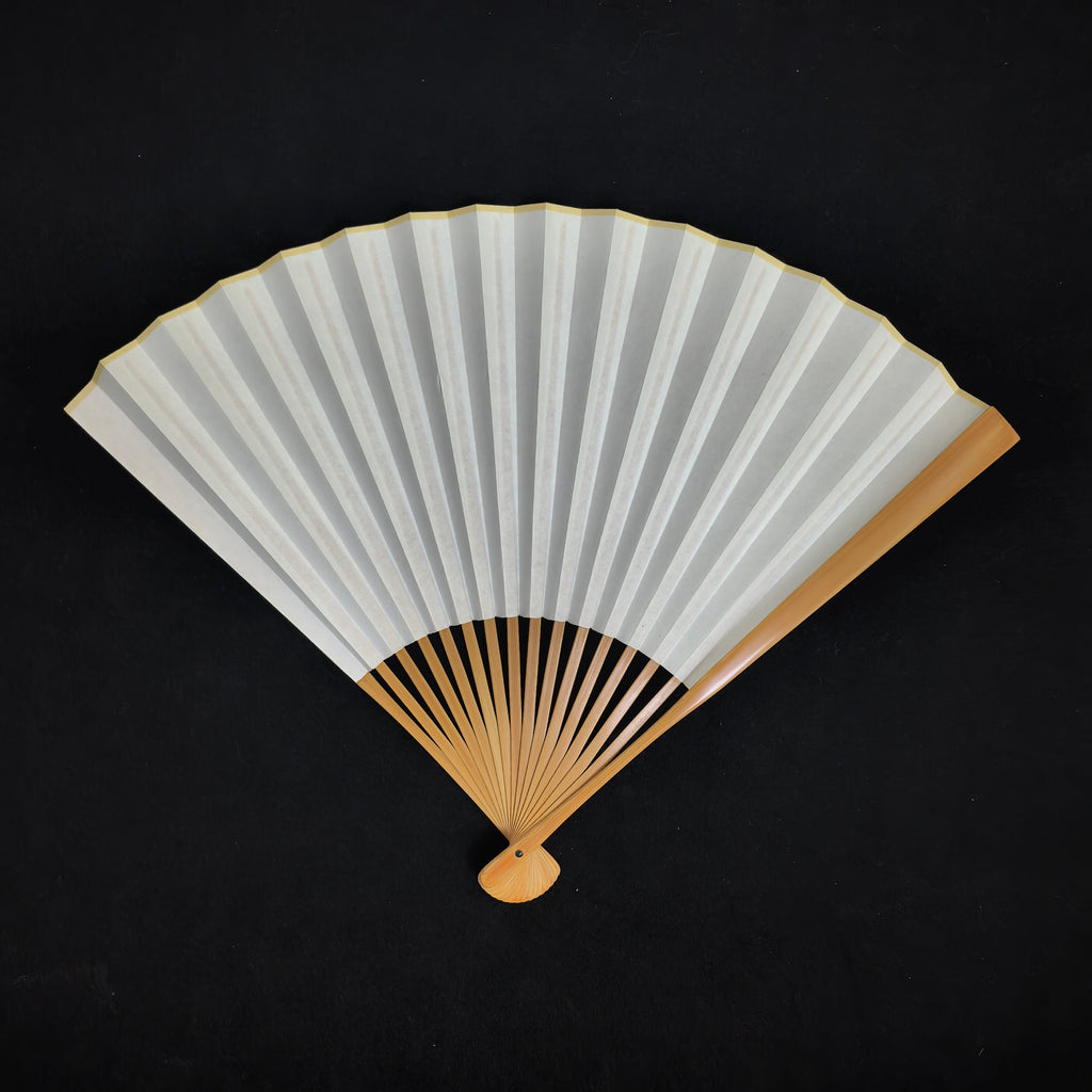 [Master Shen Changrong] Premium Handcrafted Jade Bamboo Fan - "Beauty Shoulder" Fishtail Head (9.5 Inch / 16 Ribs) | 安吉沈昌榮手作 精選玉竹 美人肩魚尾頭 9.5寸16方2.0