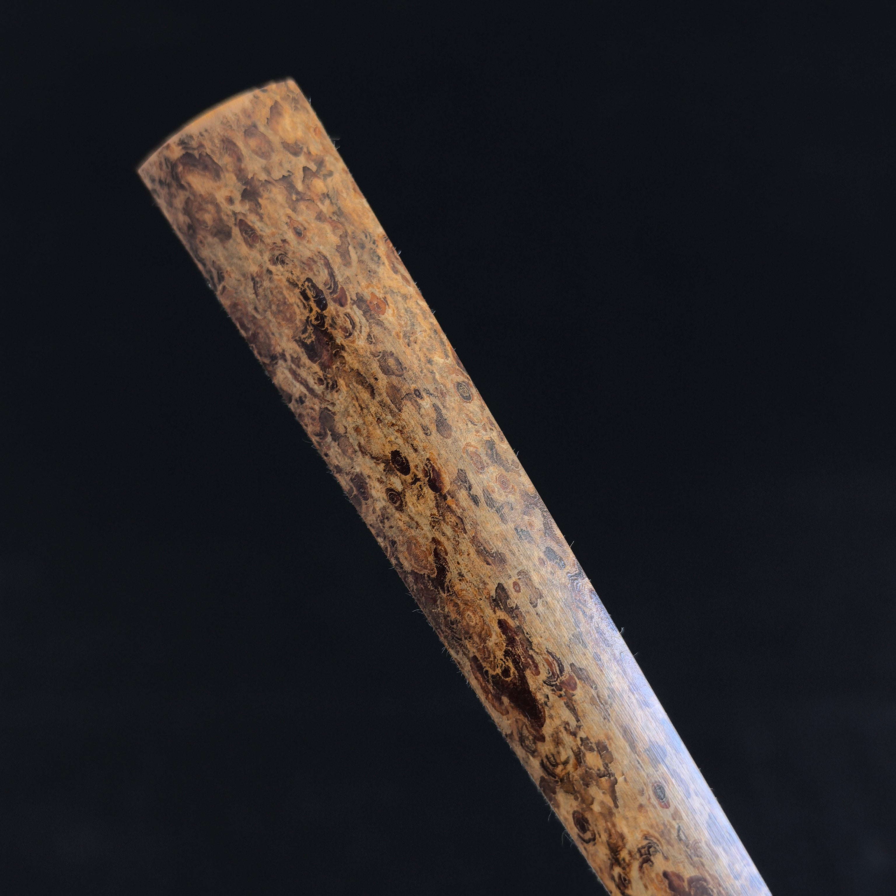 [Master Wu Shengfu] Rare 1st-Gen "Ghost Face" Bamboo Fan - Qing "Temple Gate" & Antique Square Head (9.0 Inch / 16 Ribs) | 吳勝富手作 稀缺初代鬼臉斑竹 廟門肩古方頭 9寸16方2.0