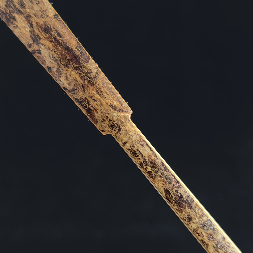 [Master Wu Shengfu] Rare 1st-Gen "Ghost Face" Bamboo Fan - Qing "Temple Gate" & Antique Square Head (9.0 Inch / 16 Ribs) | 吳勝富手作 稀缺初代鬼臉斑竹 廟門肩古方頭 9寸16方2.0