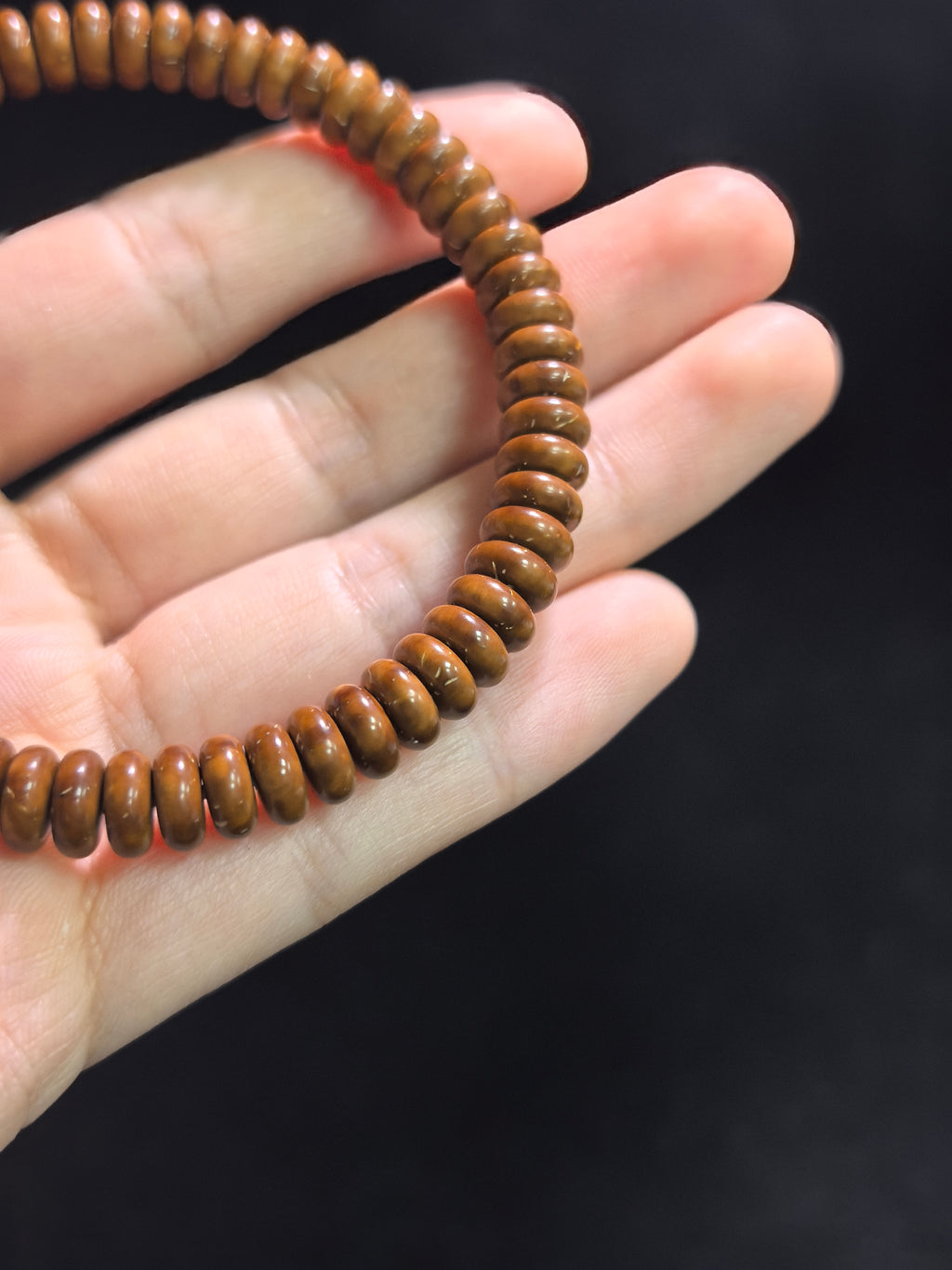 ZenWenwan solid fortune seed bracelet with 7.5mm Zi Jin Shu beads, featuring traditional design and natural stone appearance.