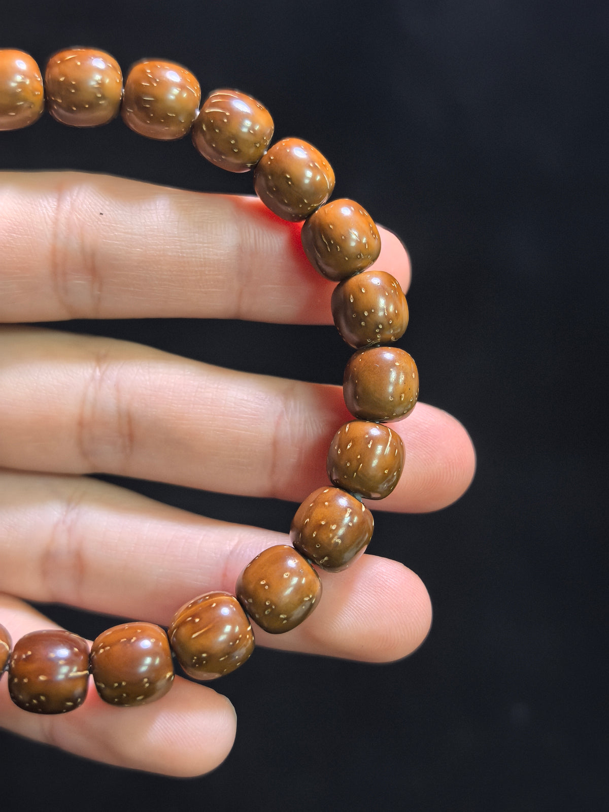 Natural Fortune Seed (Zi Jin Shu) classic barrel bracelet with 9mm beads, featuring ZenWenwan branding.